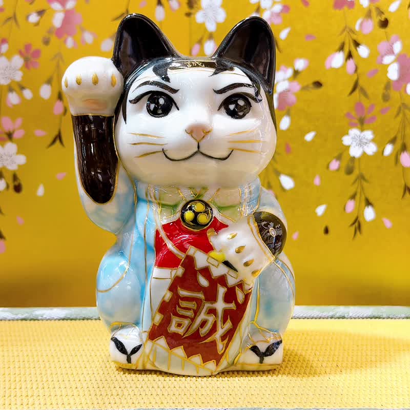 【誠將之志】日本清水燒招財貓 | 誠 - 擺飾/家飾品 - 瓷 藍色