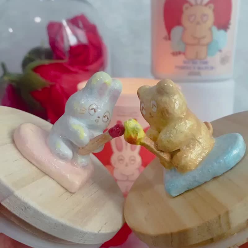 Cooperation Gift Box|| Ceramic Soybean Candle Perfect match - เทียน/เชิงเทียน - ดินเผา สึชมพู