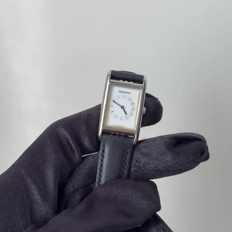 YSL中古錶/復古時鐘/時鐘/老錶/vintage watch/女錶 - 女錶 - 其他金屬 黑色