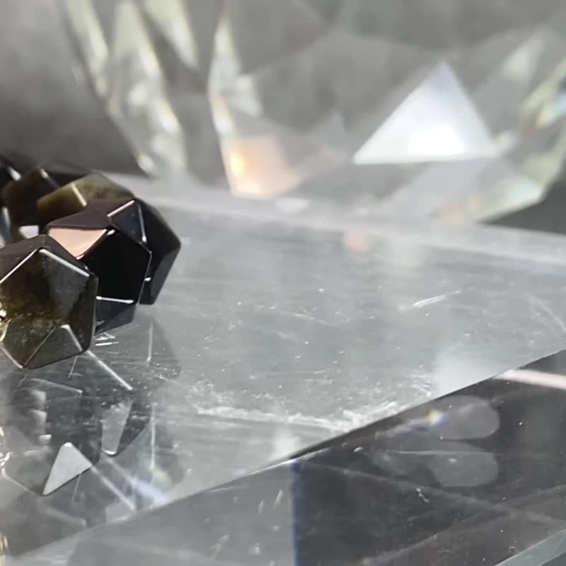 金錢豹 | 金黃虎眼石 金曜石 | 鍊金術 | 男士水晶手鍊 - 手鍊/手環 - 水晶 黃色