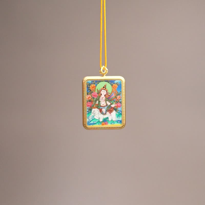 阿卡沙蓋博唐卡吊墜 – 在尼泊爾手工製作  為靈性洞察而生 - 吊飾/掛飾 - 其他材質 多色