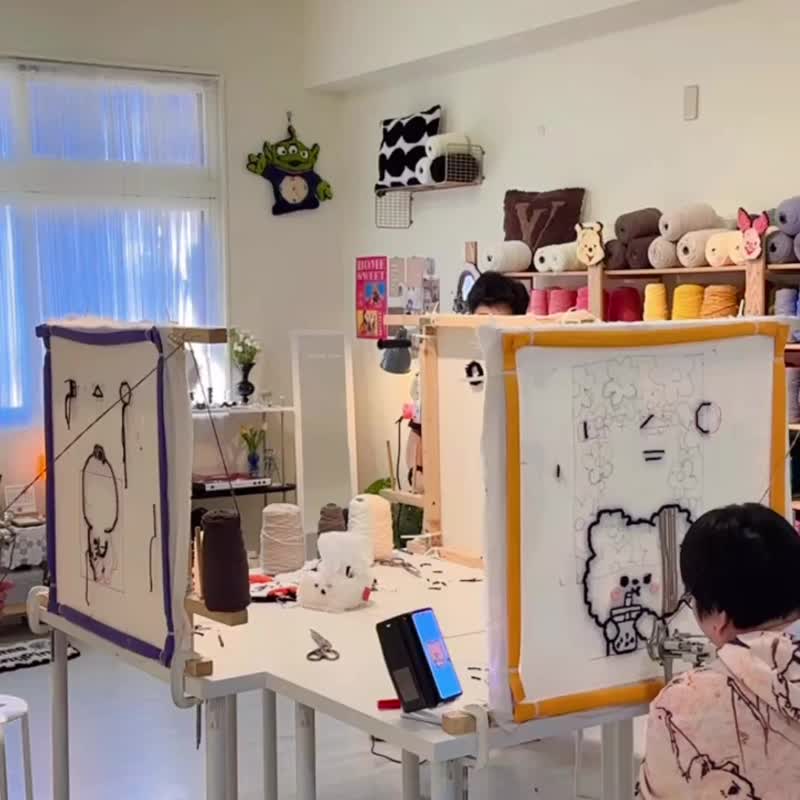 台南可水洗手作簇絨小尺寸地毯課程 - 編織/羊毛氈/縫紉 - 棉．麻 