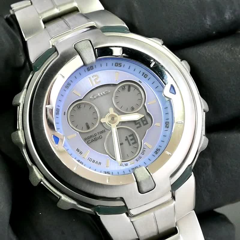 送料無料 CASIO G-MS MSG-1000D 女性用腕時計 クォーツ ブルー Analog/Digital 手錶 古董錶 復古手錶 日本直送 - 女錶 - 不鏽鋼 藍色