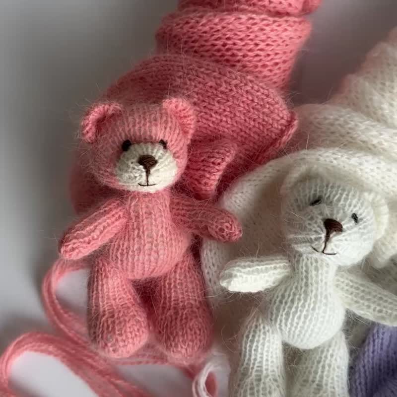 Newborn photo prop teddy bear set - 其他 - 羊毛 