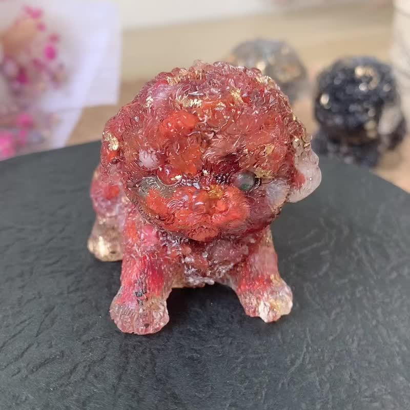水晶 貴賓狗幼犬 M號 | 天然石手作 | 居家擺飾 療癒萌犬 |黑曜石 - 擺飾/家飾品 - 水晶 多色