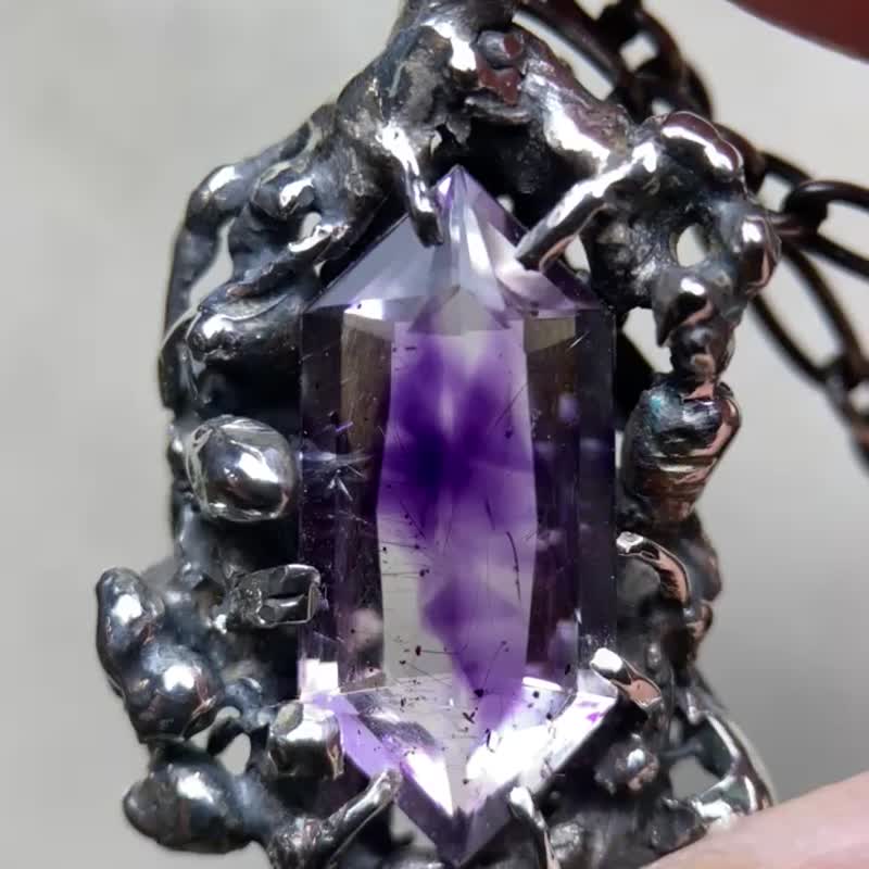 Moroccan Phantom Super Seven Amethyst/Dream/Super Seven Necklace/Super Seven Crystal - Necklaces - Crystal Purple