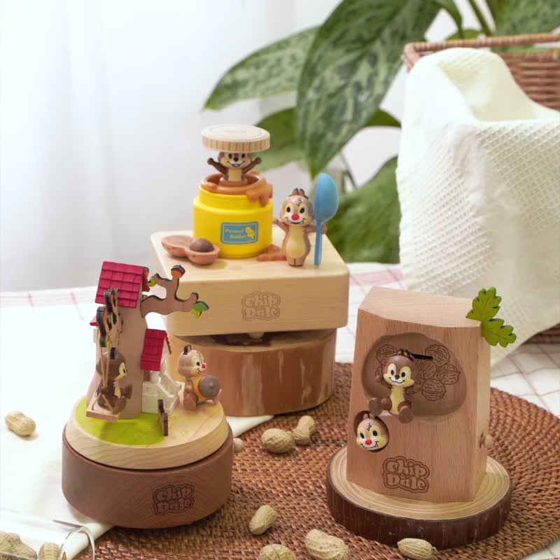 【奇奇蒂蒂】律動 / 彈跳搖擺 / 旋轉盤音樂盒 迪士尼Disney - 擺飾/家飾品 - 木頭 多色