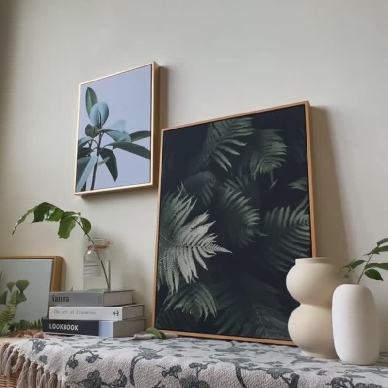 Green SerenityI-Plant prints, photography, pot painting, plant posters, green - โปสเตอร์ - วัสดุอื่นๆ สีเขียว