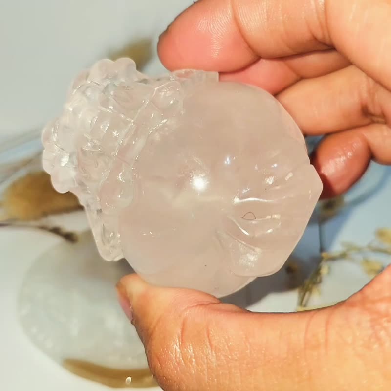 六芒星粉晶大龍龜/帶彩虹光 - 擺飾/家飾品 - 水晶 粉紅色
