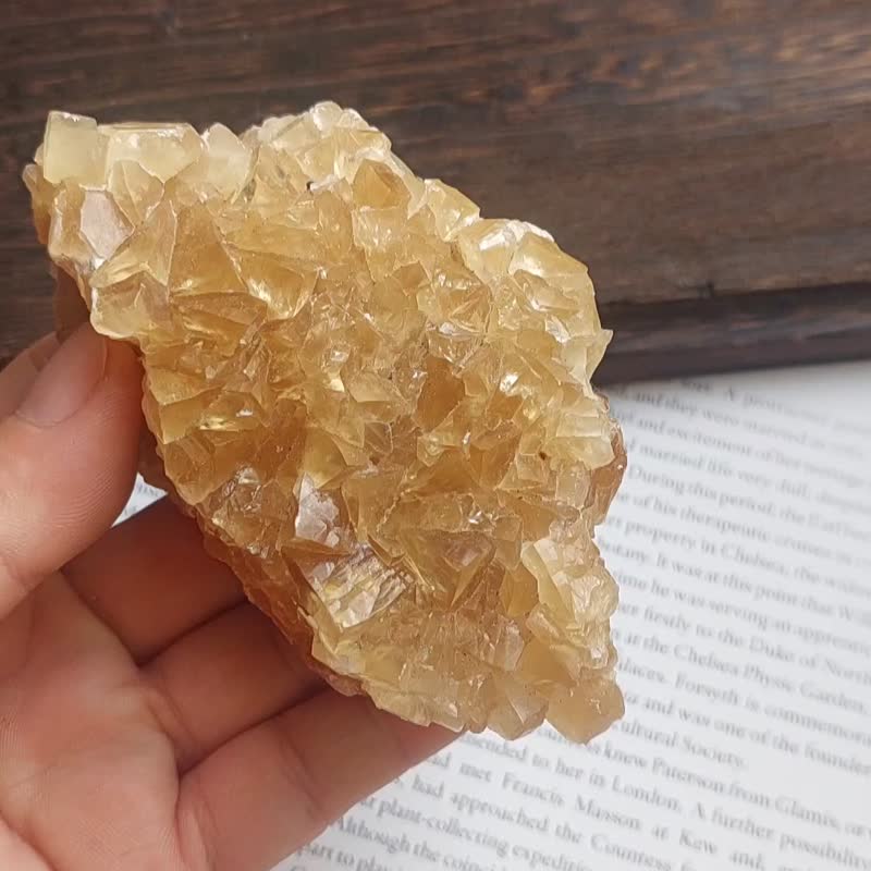 方解石蜂蜜 福建省産方解石天然鉱石 - ショップ alice-gems-jewelry