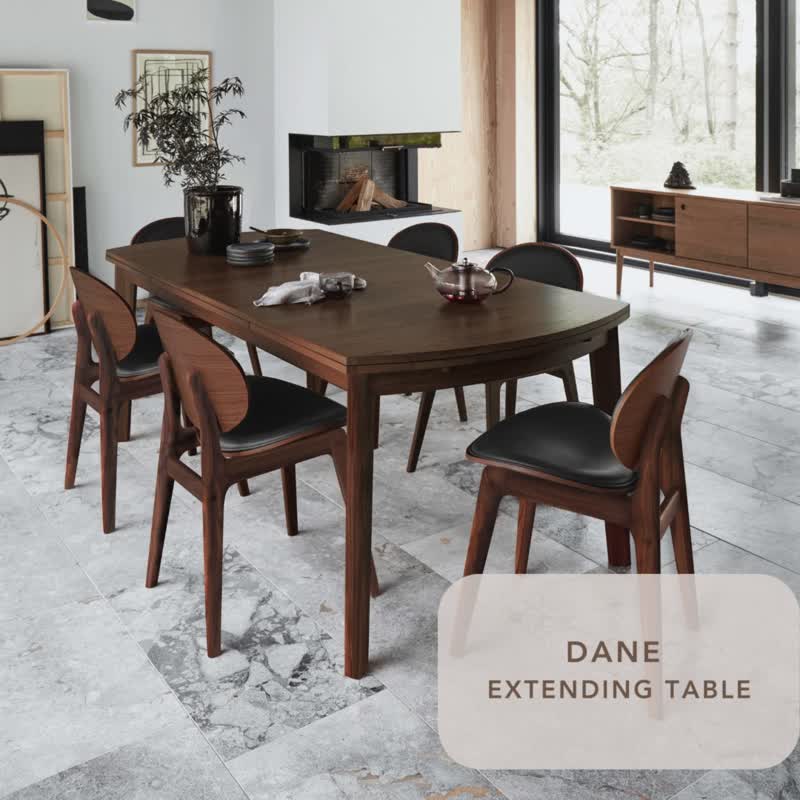 DANE 實木延伸餐桌 - 餐桌/書桌 - 木頭 