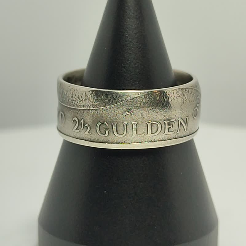 Netherlands Coin Ring 2.5 guilders, Coin Ring Netherlands, Netherlands Male Ring - แหวนทั่วไป - โลหะ 