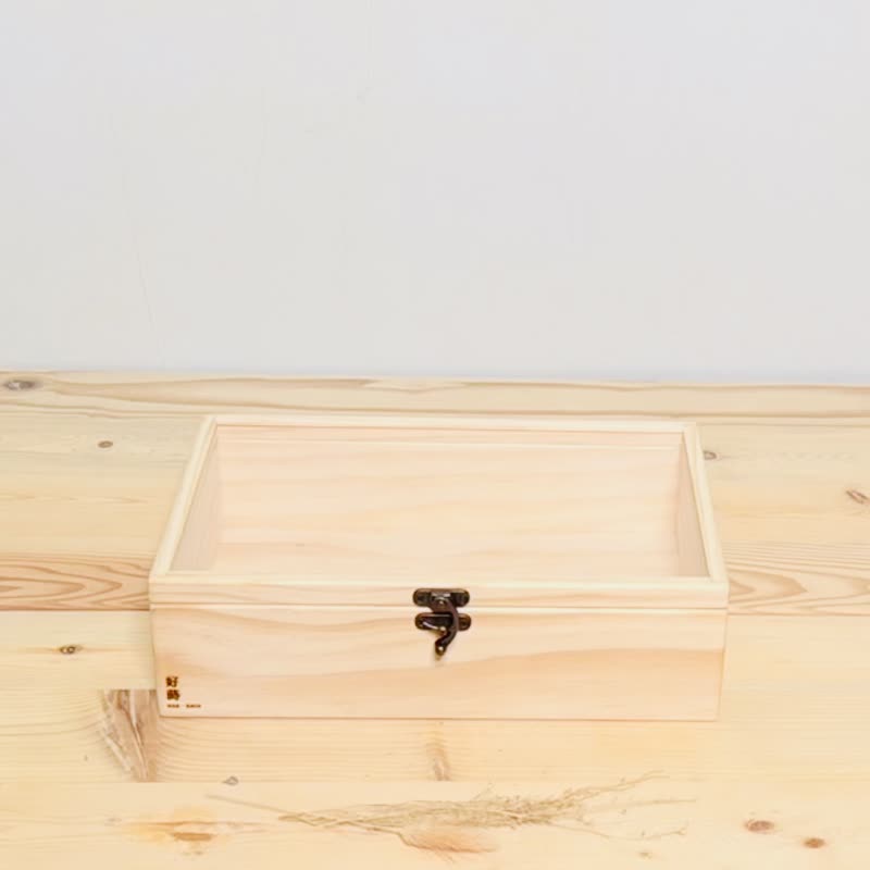 Minimalist wooden box with transparent lid No. 2 [30 x19 x8.7] - Wooden storage box series - Storage - Wood 