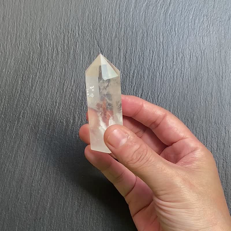 天然彩虹藍針白水晶能量柱 天使之翼 避邪擋煞 趨吉開運 快速出貨 - 擺飾/家飾品 - 水晶 多色