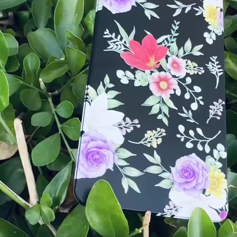 【マットブラックシリーズ】ファッションラゲッジタグ/チャーム/バックパックチャーム カラフルフローラル - ラゲッジタグ・ネームタグ - プラスチック 