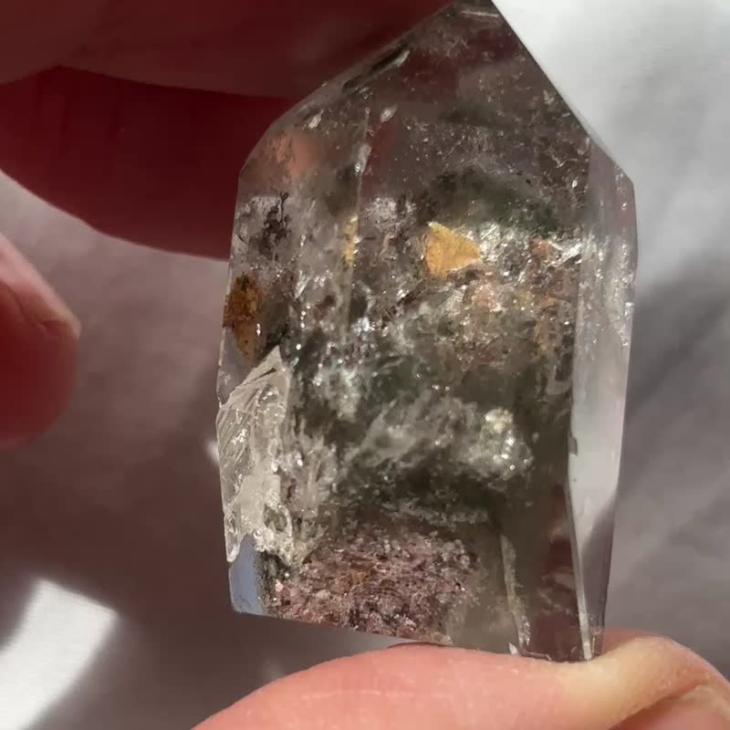 四季幽靈 大片銀色彩虹片 瓜子 幽靈花園 水晶 全包隨型 手把玩 - 擺飾/家飾品 - 水晶 多色