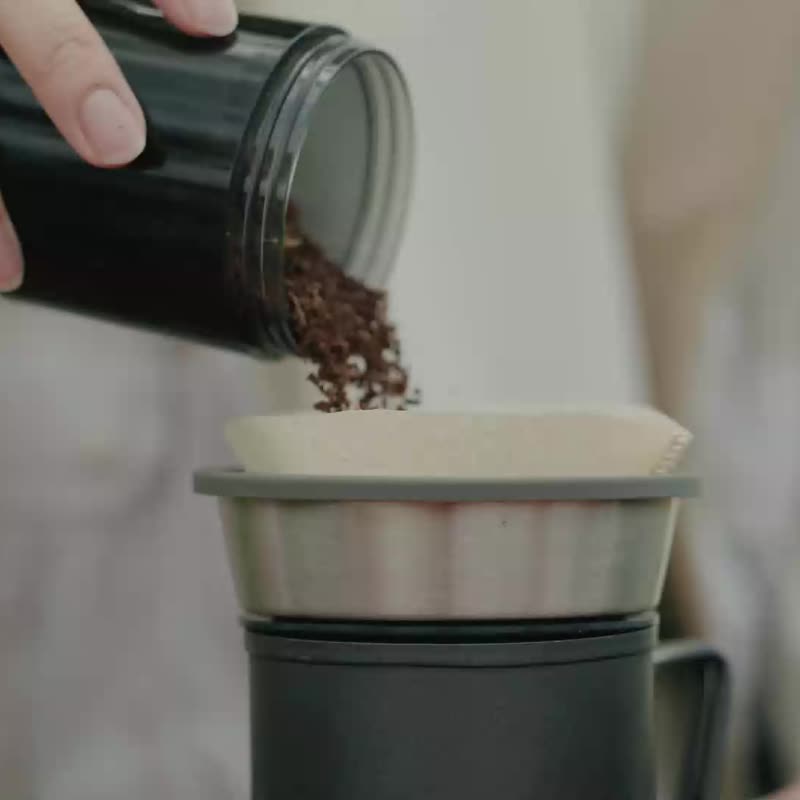 注ぎ口の組み立て、分解が簡単｜Driver アウトドアドリップコーヒーセット - コーヒードリッパー - ステンレススチール シルバー