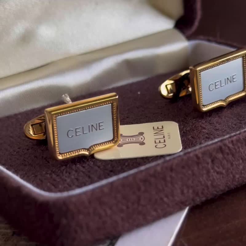 中古正品 Celine 袖扣 袖口鈕 未使用品 禮物 西裝配件 - 袖扣 - 其他金屬 銀色