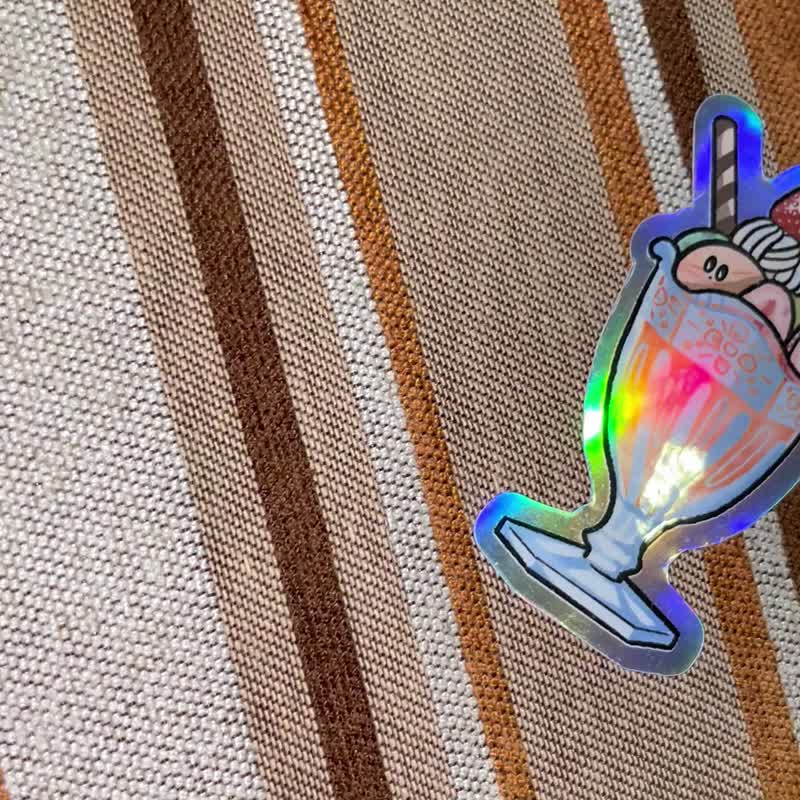 LLCXY 昭和甜點雷射貼紙 - 貼紙 - 紙 