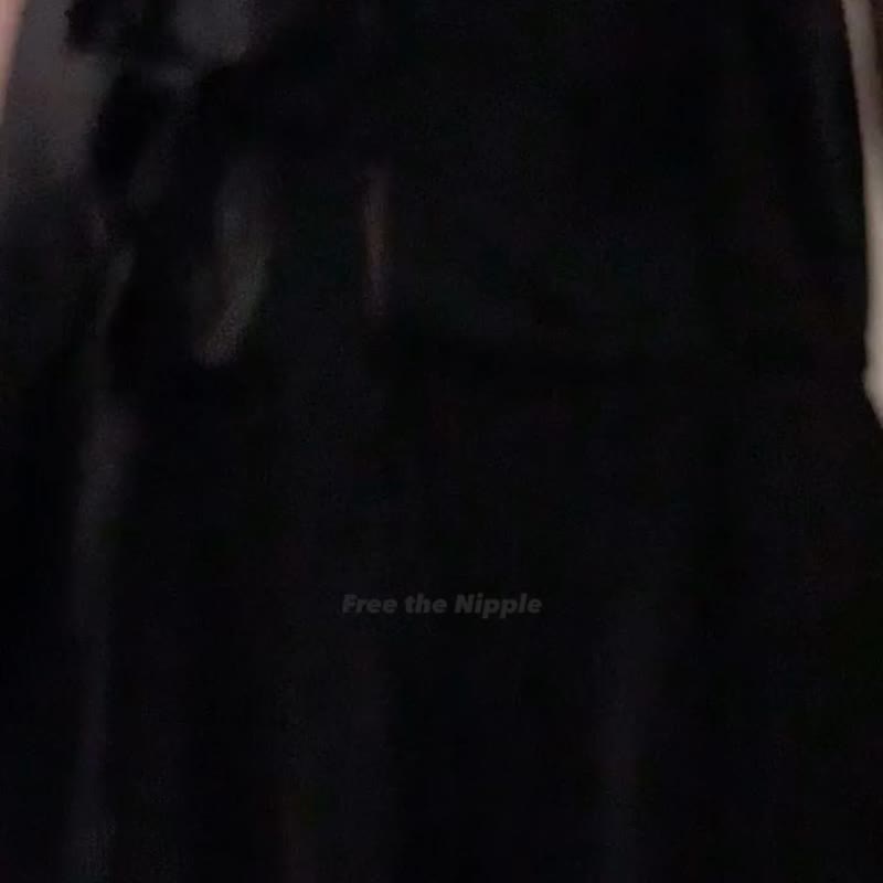 Free the Nipple-綁帶背心 無正反設計 自由定義穿著 - 背心/無袖上衣 - 其他材質 黑色
