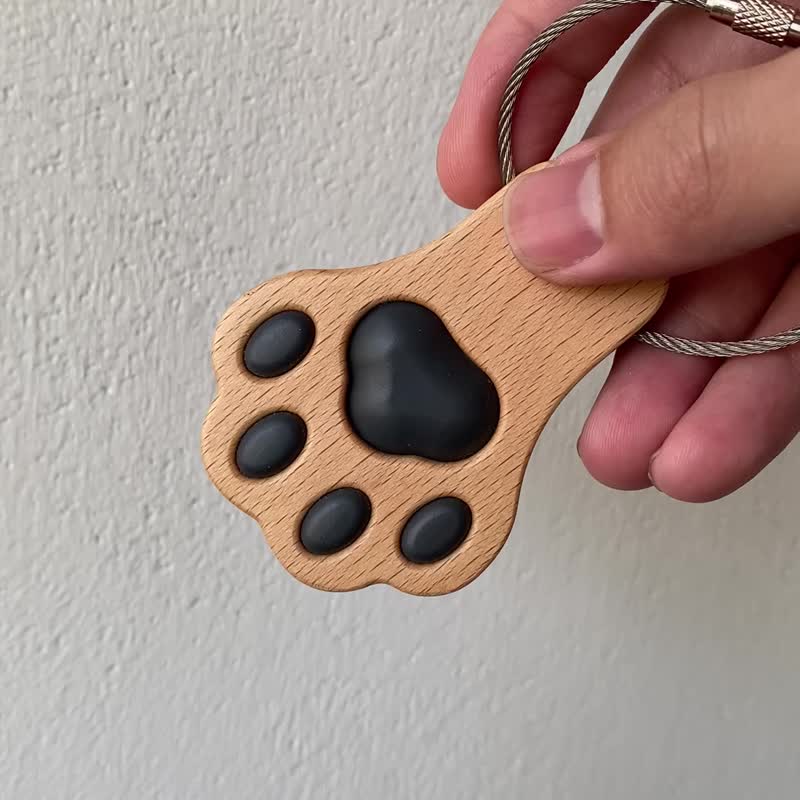 Key chain paw short version - Keychains - Wood Brown