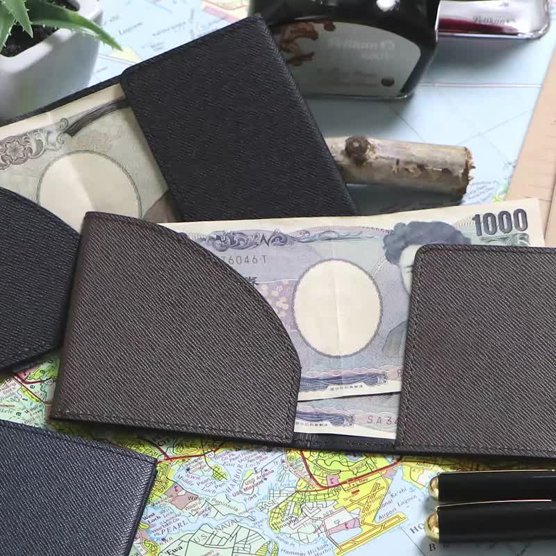 日本製【FLAT 輕便短夾】革職人 薄短夾 無卡片夾層 - 錢包/皮夾/長短夾 - 真皮 多色