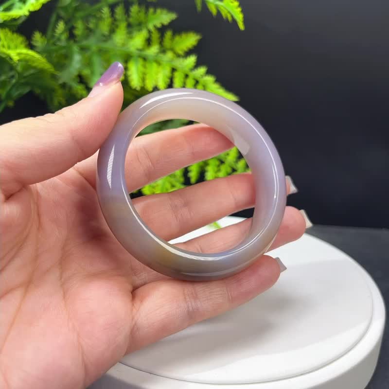 珊瑚玉手镯 52MM 冰潤高瓷玉化 多彩 天眼 菊花石手環 吉祥財富 - 手鍊/手環 - 寶石 