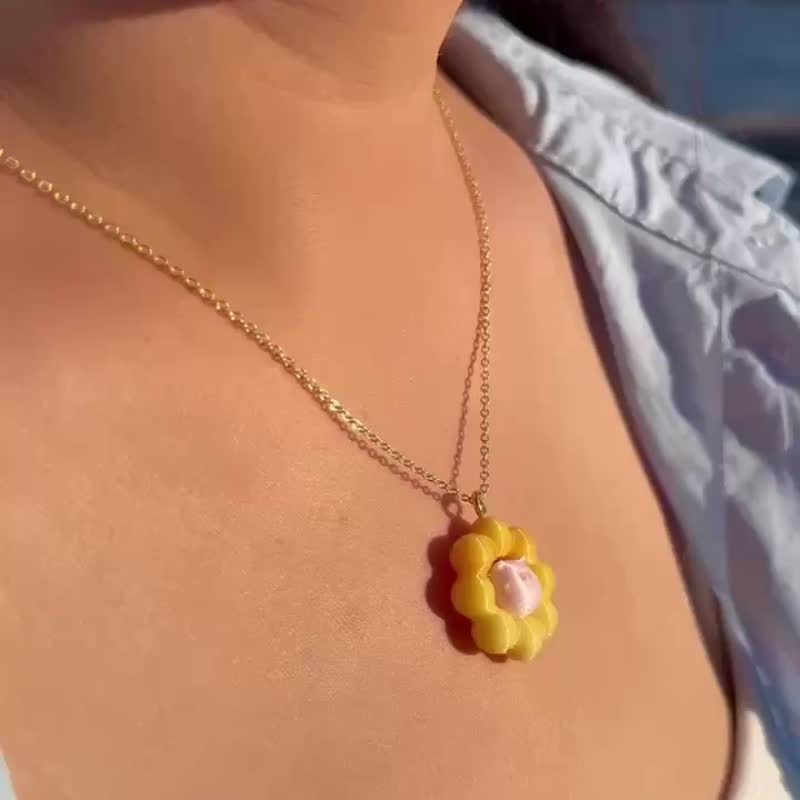 貓咪波提冬甩項鏈 - 項鍊 - 塑膠 多色