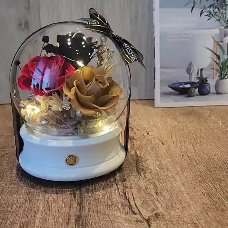 Bluetooth Speaker Bell Night Light Mother's Day/Valentine's Day/Graduation Gift/Birthday Gift/Christmas - Dried Flowers & Bouquets - Plants & Flowers 