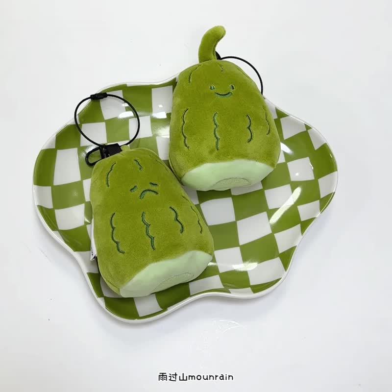 原創精品苦瓜毛絨掛件雨過山可愛苦瓜鑰匙扣搞怪丑背包掛飾玩偶 - 其他 - 其他材質 