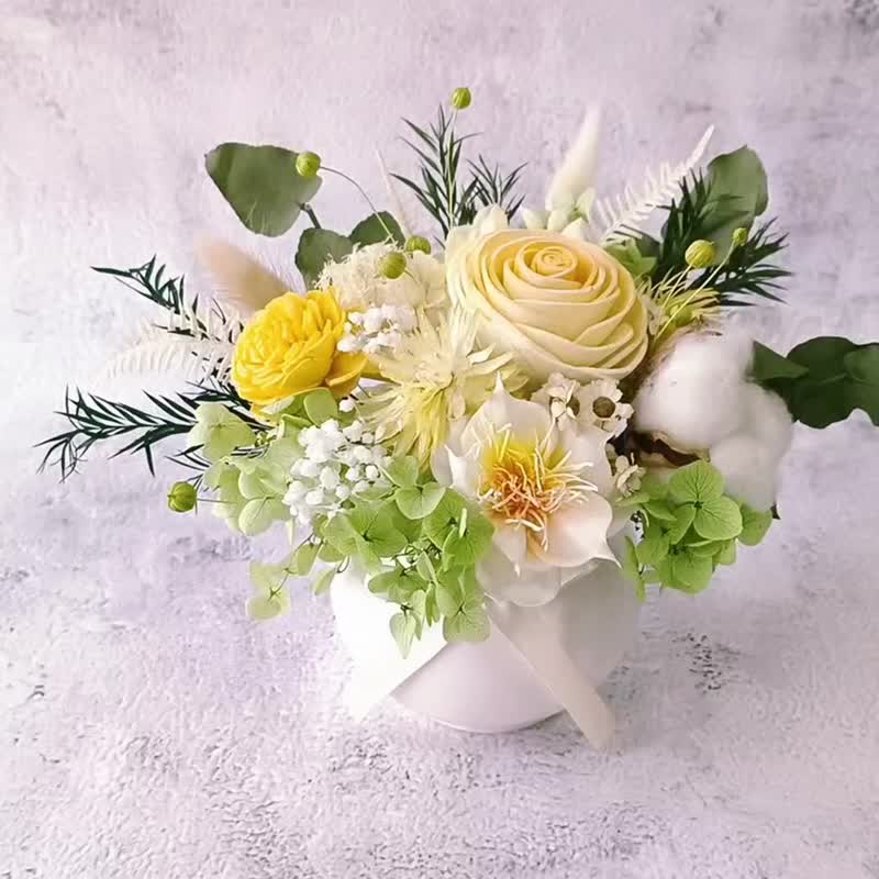 【春的意象】乾燥花/永生花/不凋花/盆花/擴香 - 乾燥花/永生花 - 植物．花 綠色