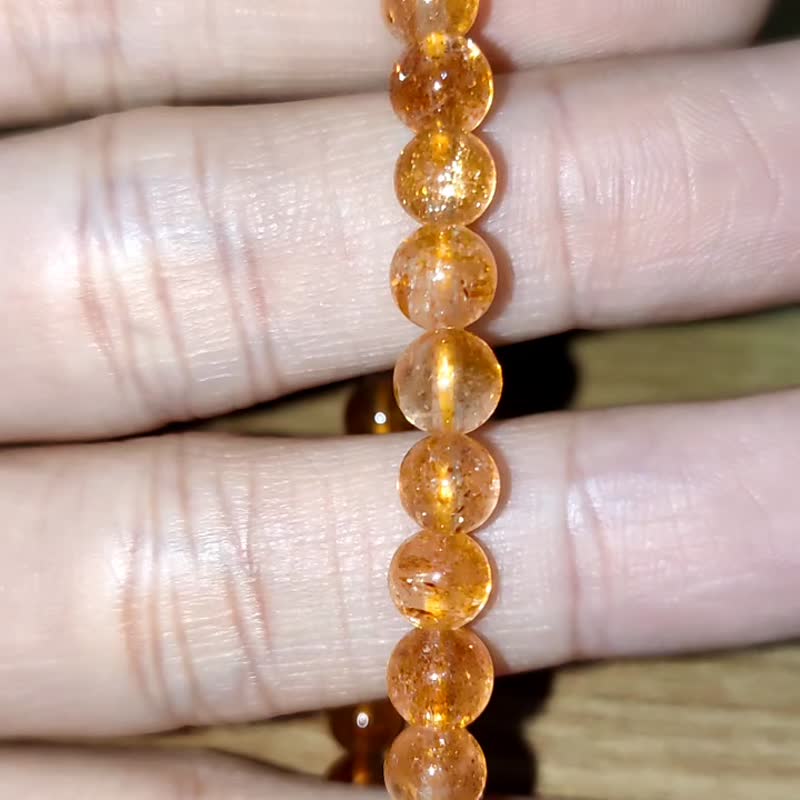 金太陽石 5.5mm 手串 天然水晶 - 手鍊/手環 - 水晶 