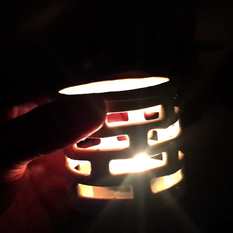 壁掛け式陶製燭台　幻燈ランタン#6 - 香氛蠟燭/燭台 - 陶 