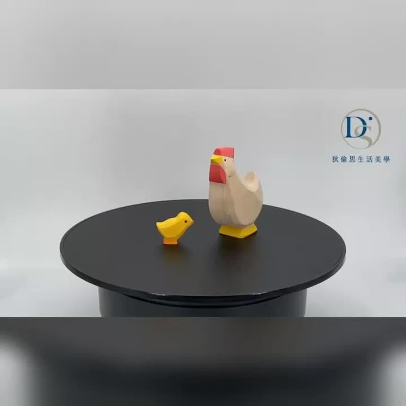 童玩 動物公仔 木製品 手作品 動物模型 積木玩具 動物玩具 木雕 - 玩偶/公仔 - 木頭 卡其色