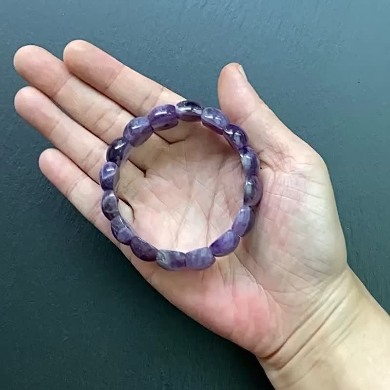 啟發智慧 激發創意 -夢幻紫水晶弧形手排 手鍊 手環 客製化手鍊 - 手鍊/手環 - 水晶 多色
