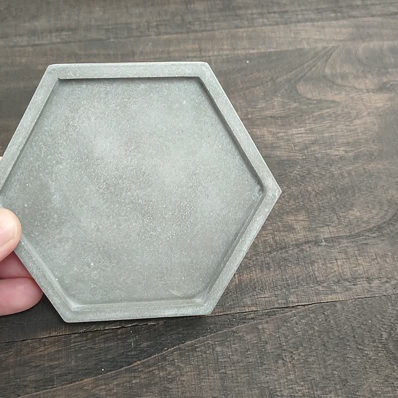 Gray Cement coaster│Accessory tray│Storage container│ - Coasters - Cement Gray