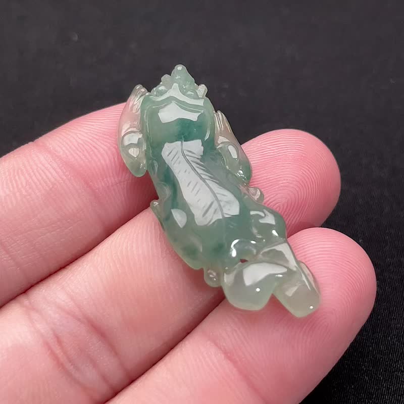 冰綠翡翠貔貅 | 天然緬甸玉翡翠A貨 - 其他 - 玉石 綠色