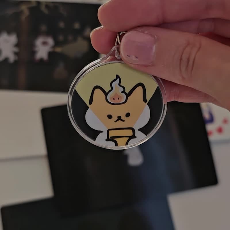 keyring ScaryStory - 鑰匙圈/鑰匙包 - 塑膠 灰色