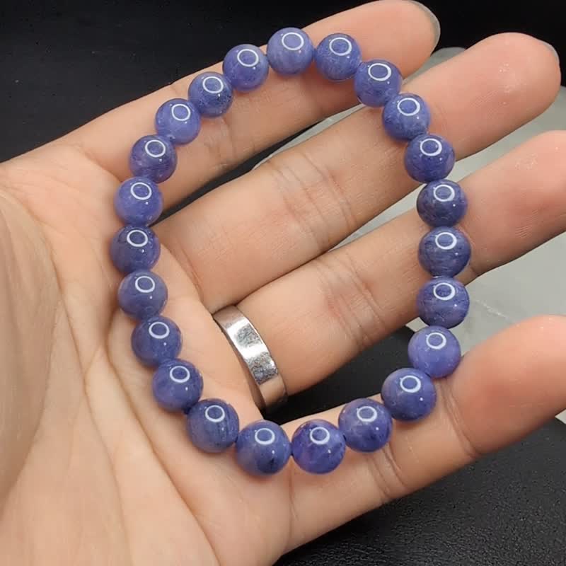 【訂製品】坦桑石 Tanzanite 6-10mm 手串 手鍊 天然水晶 - 手鍊/手環 - 水晶 