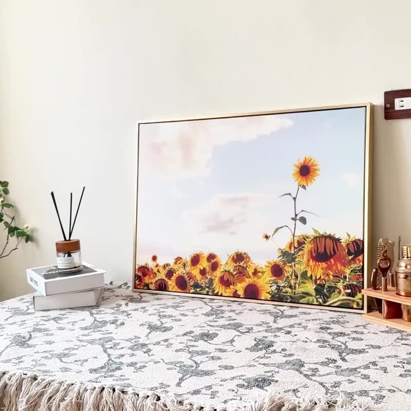 【微瑕特惠】【福利品】徜徉花海 • 向日葵III- 臥室掛畫/簡約風 - 海報/掛畫/掛布 - 棉．麻 黃色