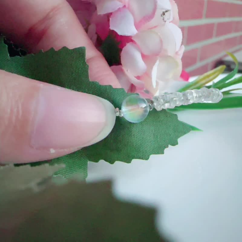心忱-馬島月光石x藍暈鑽切月光石純銀手鍊 - 手鍊/手環 - 水晶 多色