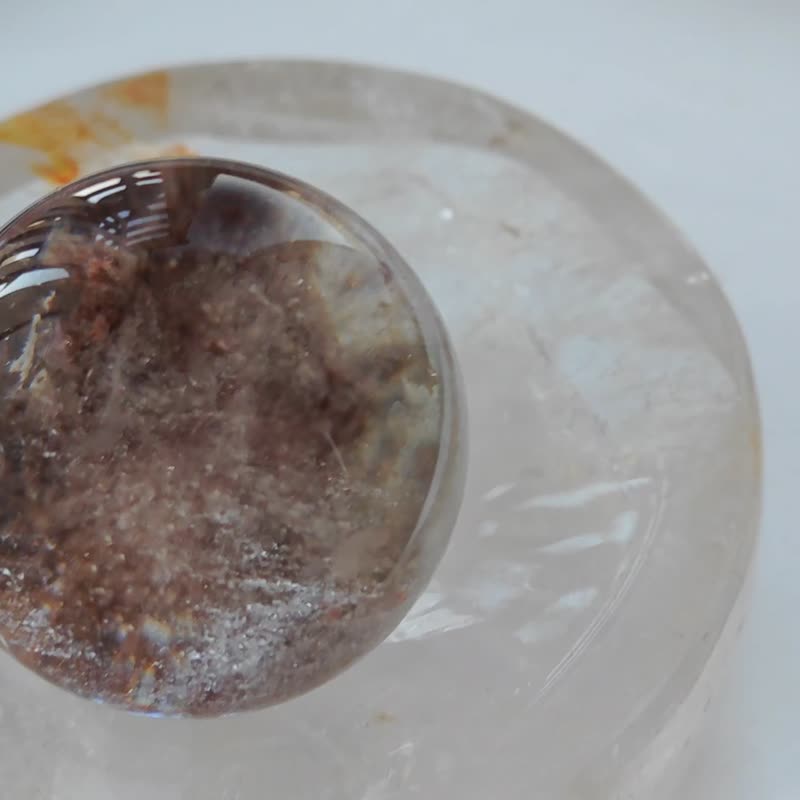 天然四季幽靈水晶球 35mm 美景水晶 - 擺飾/家飾品 - 水晶 