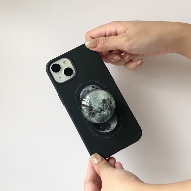 【Moon is Always There】 Degradable Phone Case - Phone Cases - Plastic Black