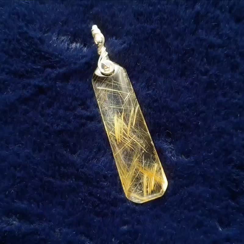 【 意識 】巴西老礦鈦晶 純銀吊飾/2024新年/開運招財/招貴人 - 項鍊 - 水晶 