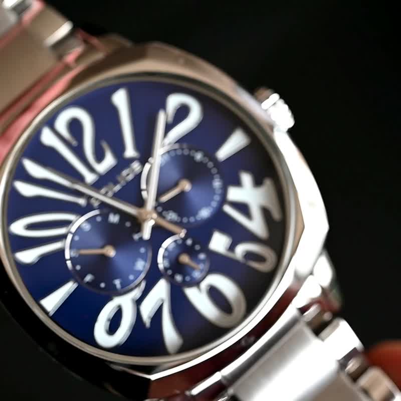 ポリス トリノ メンズ腕時計 POLICE TORINO 42mm Quartz Ref.13200J-03MA ブルー文字盤 説明書・箱付き イタリア 手錶 - 男錶/中性錶 - 不鏽鋼 藍色
