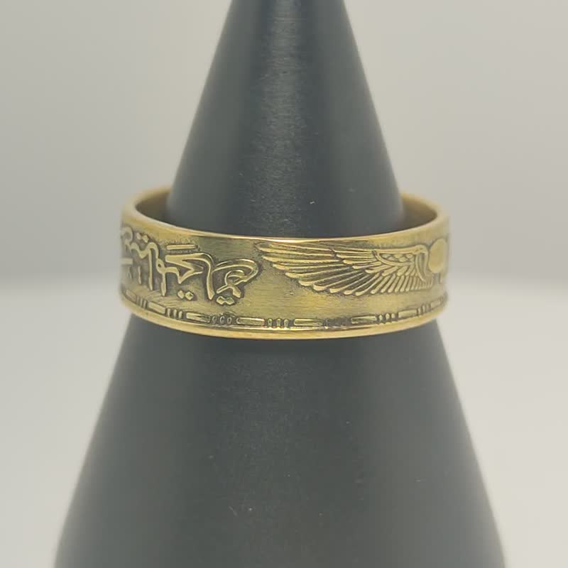 Egypt Coin Ring 0,5 pound 1957-1959 (Replica), Male Egypt Ring,Egyptin Coin Ring - 戒指 - 其他金屬 
