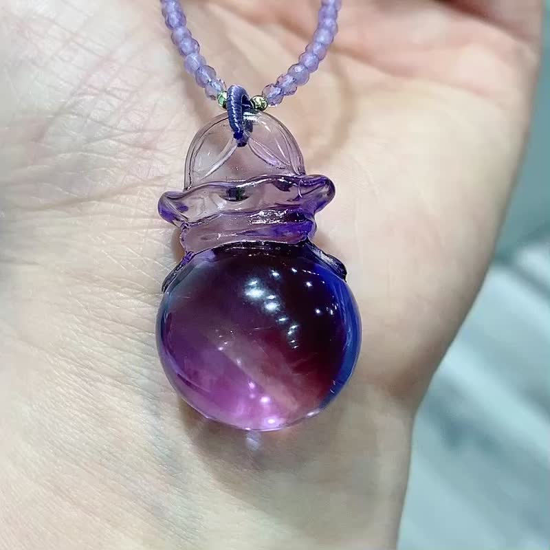 巴西天然紫水晶愛心吊顏色濃郁天然紫羅蘭色晶體通透平安 穩定 婚 - 手鍊/手環 - 水晶 