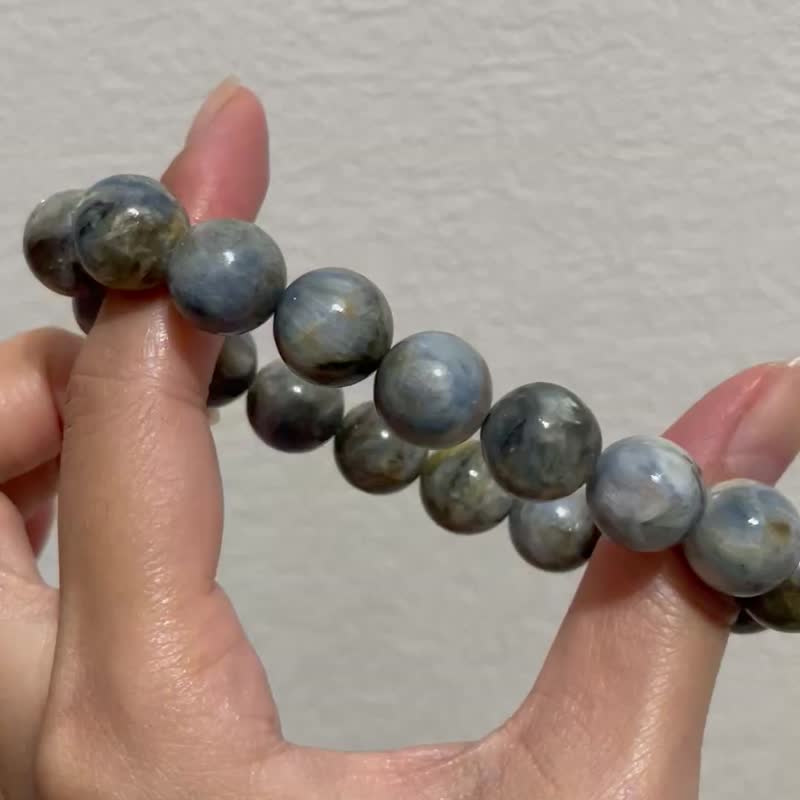 梵谷星夜油畫 地球島嶼【藍晶石礦感手鍊】特殊蒐藏 /一物一拍 - 手鍊/手環 - 水晶 藍色