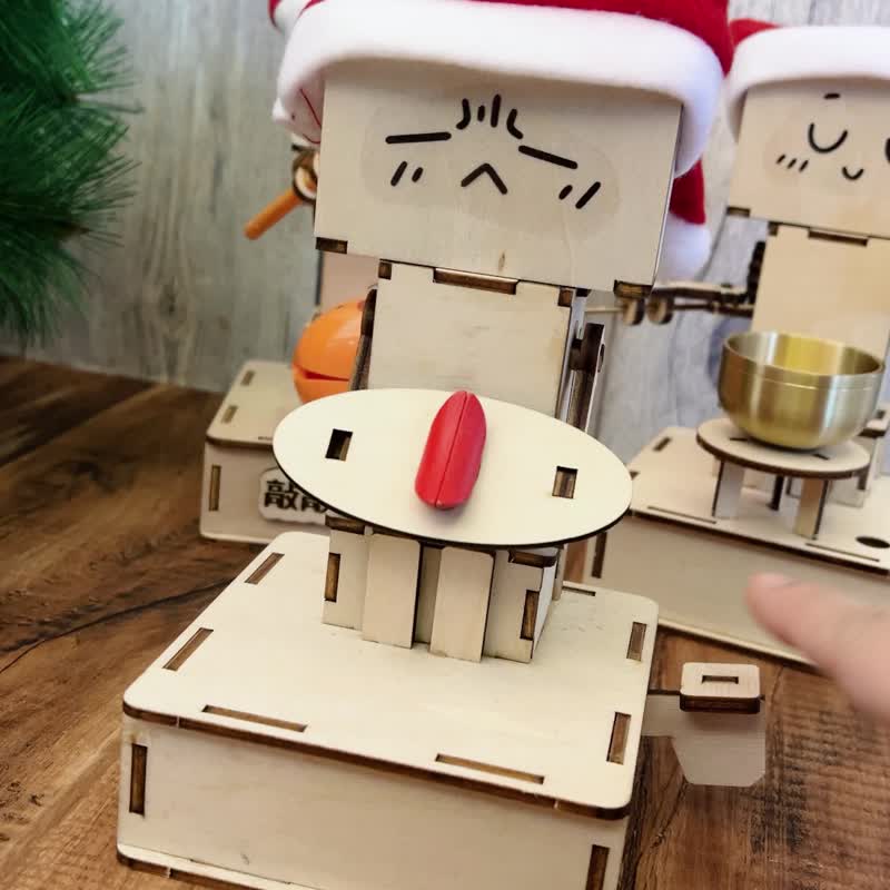 【DIY手作禮物】擲筊問事官 -  聖誕禮物 辦公室療癒小物 客製化 - 木工/竹藝/紙雕 - 木頭 紅色