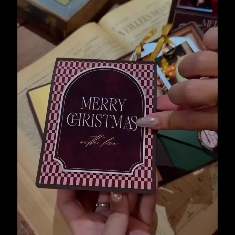 【聖誕之星手工書】純手工訂製/聖誕禮物/溫馨賀卡 - 卡片/明信片 - 紙 綠色